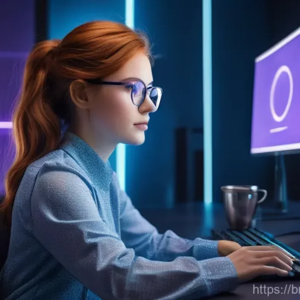 컴퓨터 바이오스 업데이트 가이드 - **Prompt 1: "A young, determined female software engineer, mid-20s, with short, stylish auburn hair ...