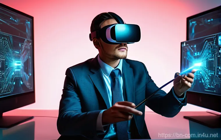 컴퓨터 고장 진단 프로그램 추천 - **Prompt:** A vibrant, futuristic illustration depicting a person, looking relieved and confident, s...