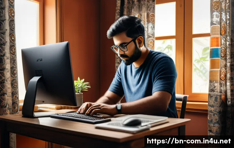 컴퓨터 업그레이드 vs 새 PC 구매 - A detailed and realistic workspace scene showing a Bengali man in his 30s upgrading his desktop comp...